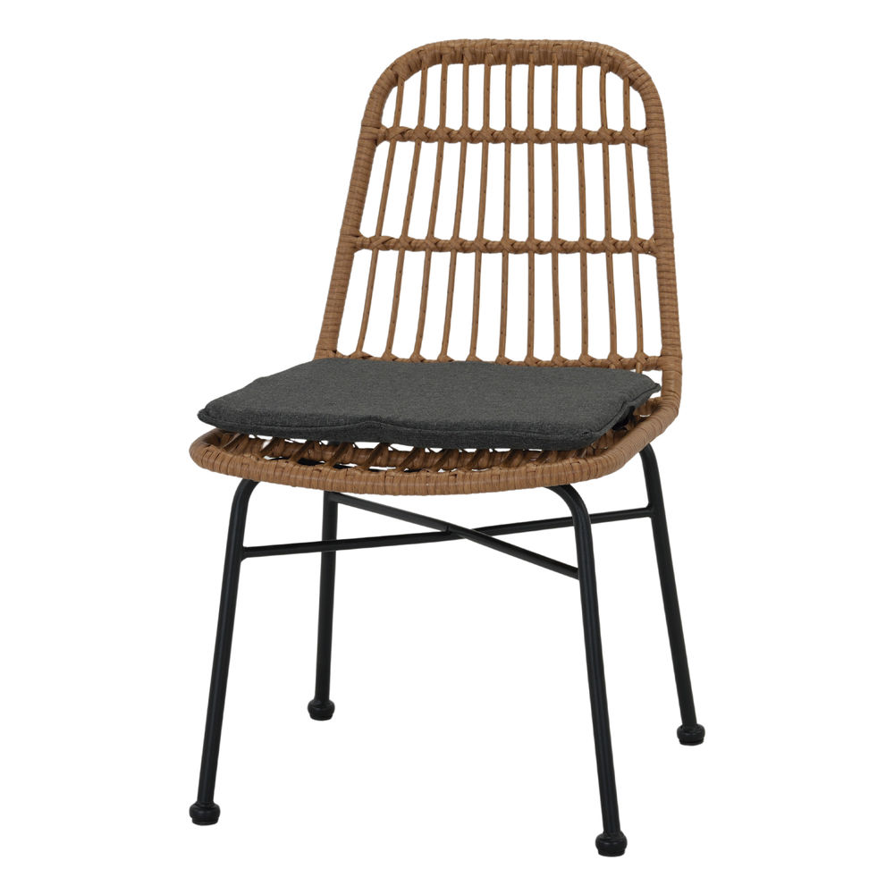 RATAN SYNTHETIC BRASSY COMFORT CHAIR Stile nordico