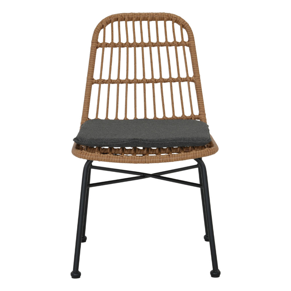 RATAN SYNTHETIC BRASSY COMFORT CHAIR Stile nordico