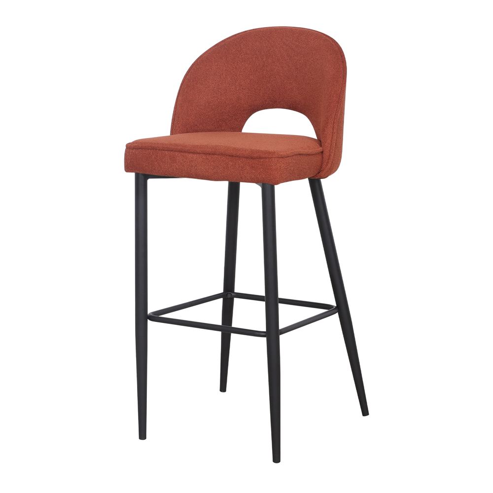 TABURETE ALTO TAPIZADO CHIAPAS de estilo Mid Century teja