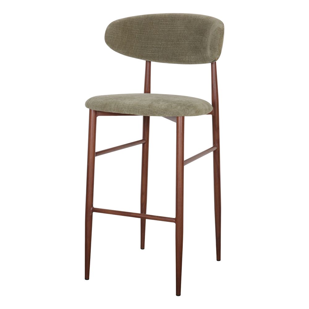 TABURETE ALTO TAPIZADO PRESLEY estilo Contemporáneo.  VERDE 1