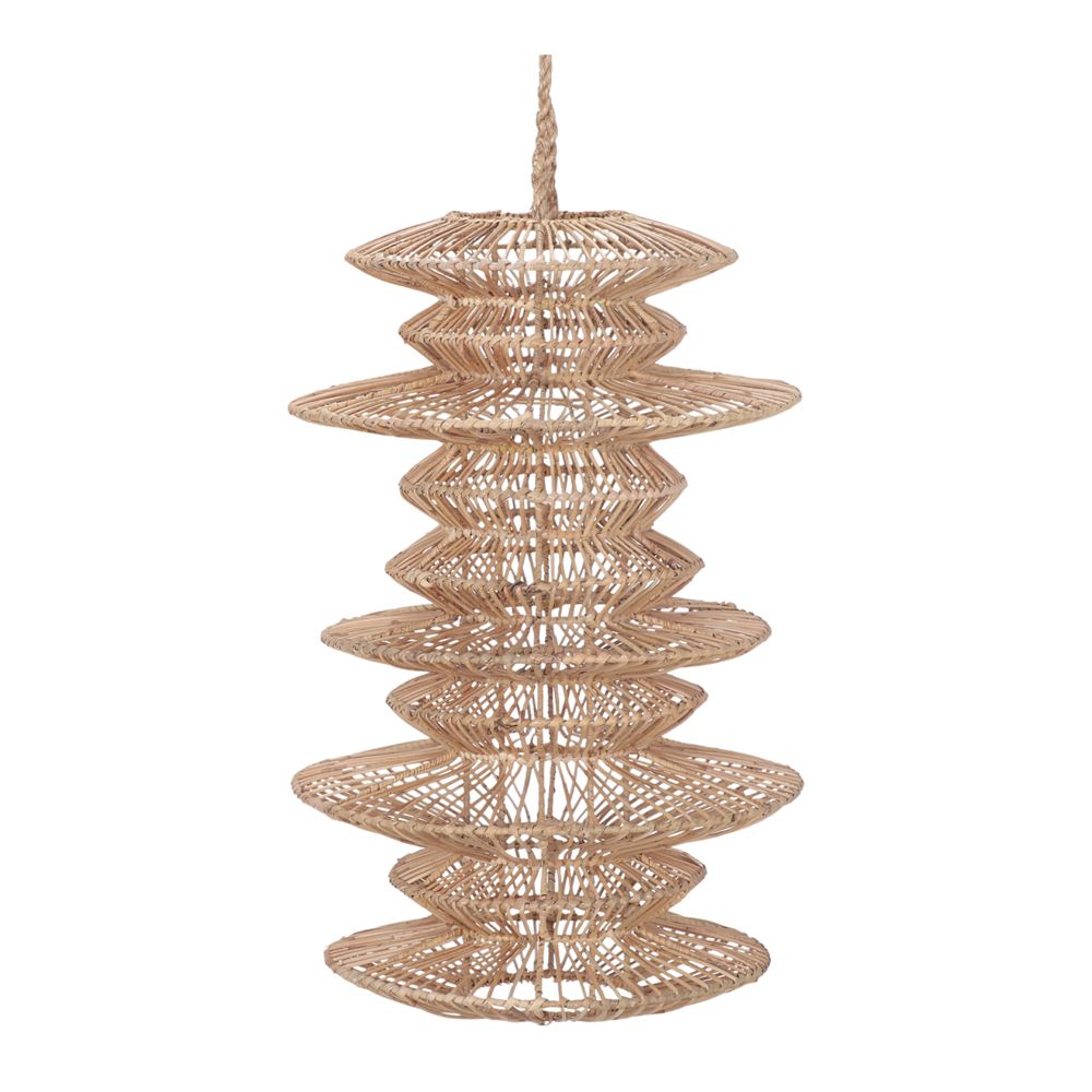 PANTALLA LÁMPARA DE RATÁN FLOWER estilo Mediterráneo