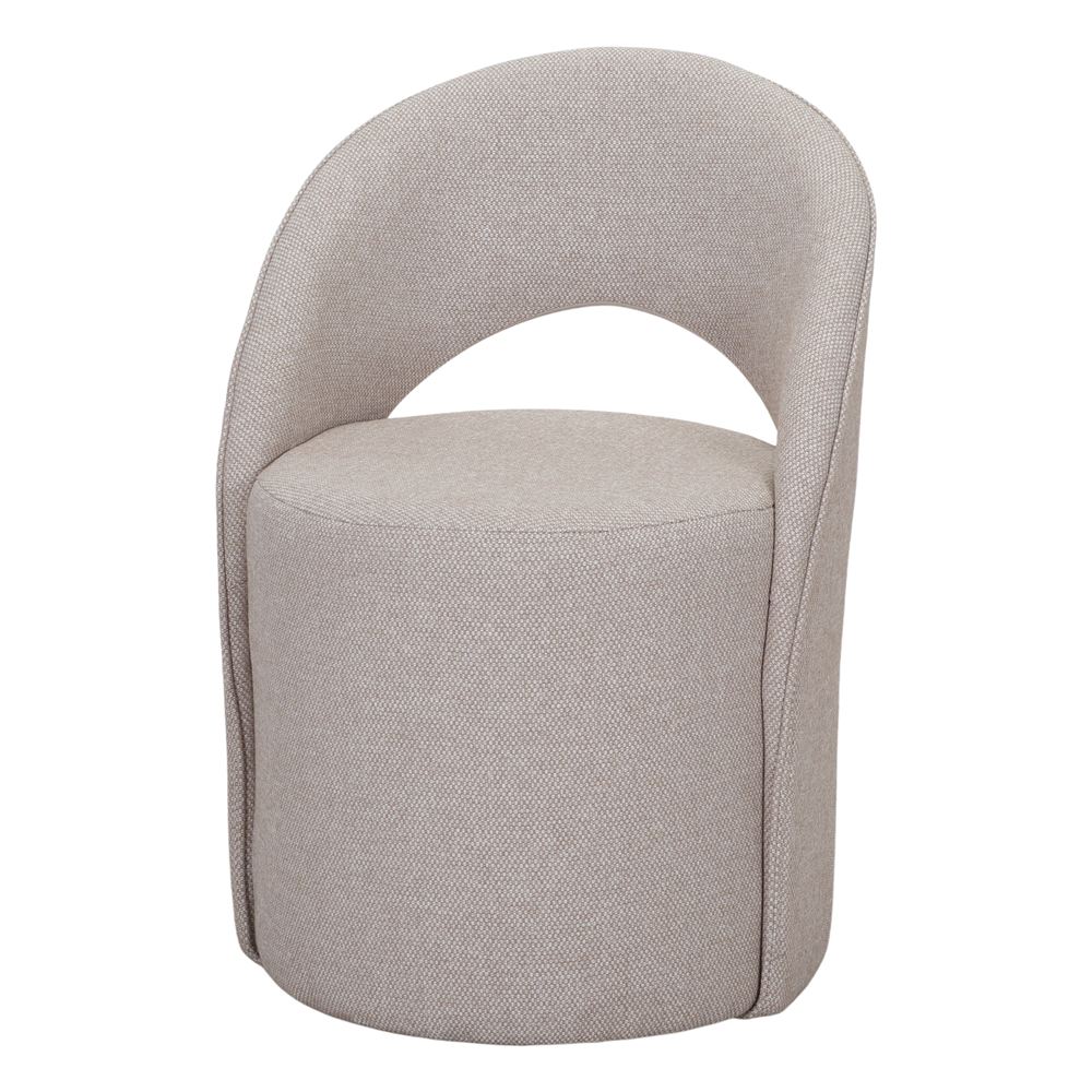 PUFF TAPIZADO BATEN estilo Contemporáneo. champagne 1