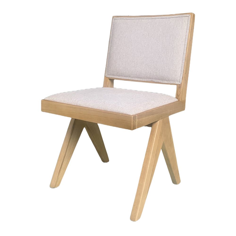 SILLA DE MADERA TAPIZADA CLOUDIQ estilo Rústico