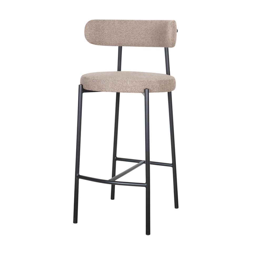 TABURETE ALTO TAPIZADO ABBOR estilo Contemporáneo.  trufa