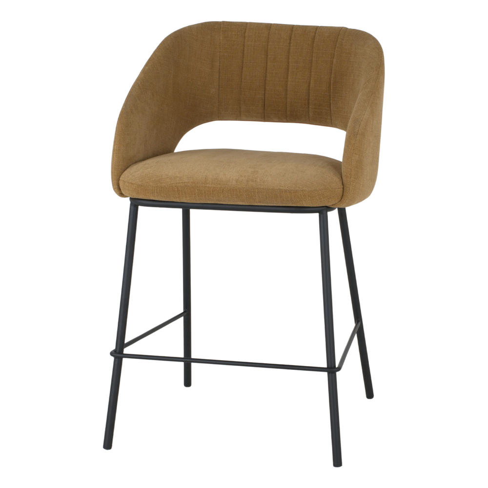 TABURETE DE COCINA TAPIZADO ARVELY mostaza