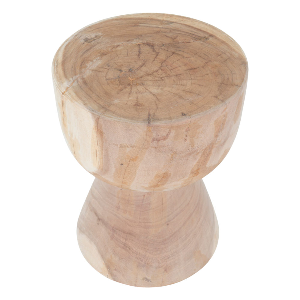 Mesa auxiliar Kanan, estilo Rústico. Fabricada en madera tropical de suar. Producto fabricado de manera artesanal. Non adatta all'uso all'aperto. superior