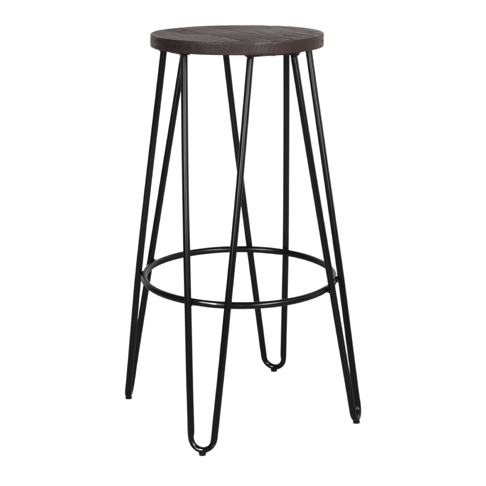 SGABELLO ALTO IN METALLO E LEGNO BERETTA stile industriale