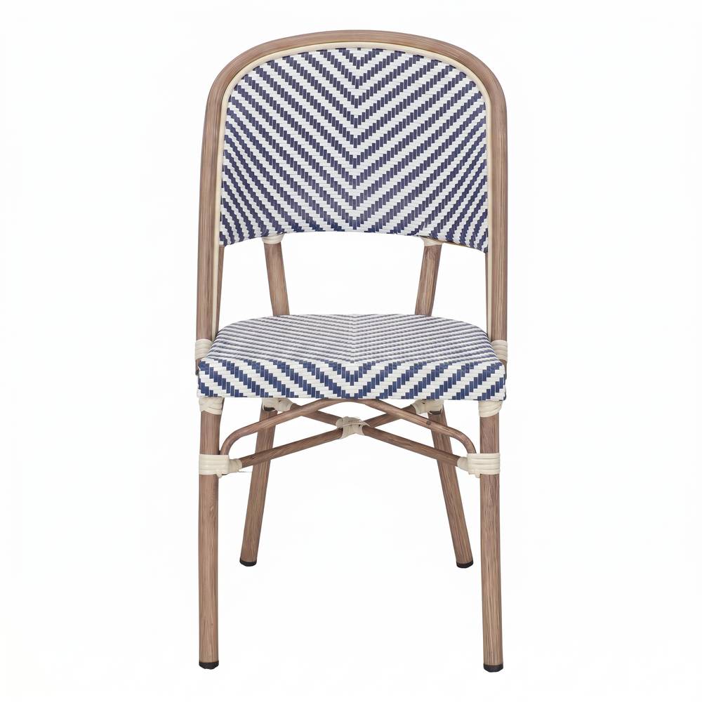 SEDIA DA ESTERNO BLUMAR, struttura in alluminio, intreccio in rattan sintetico, perfetta per l'uso all'aperto.